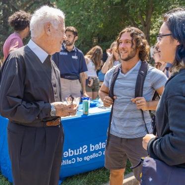 Br Thomas at Fall Involvement Fair